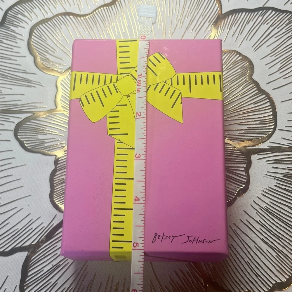 Betsey Johnson Pink Box with Yellow Ribbon